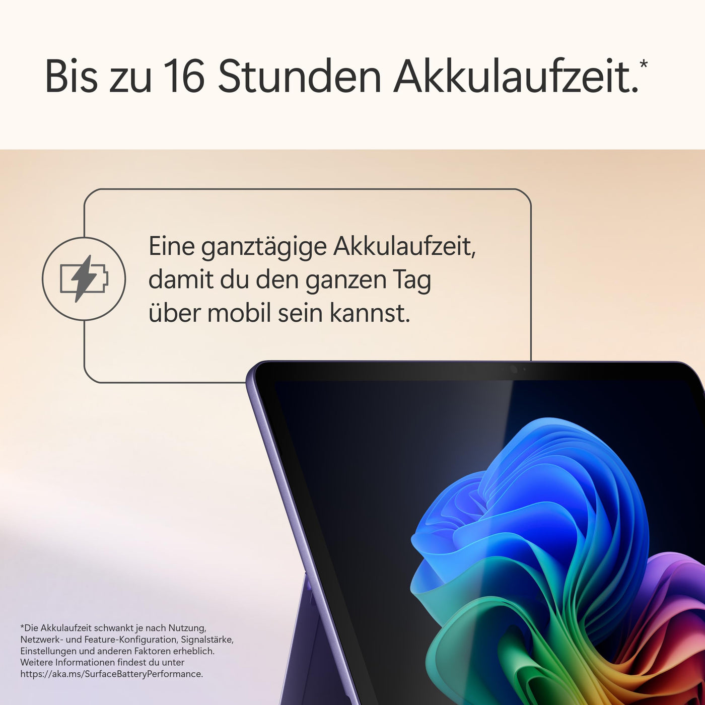 Microsoft Surface Pro | Copilot+ PC | 12” LCD Touchscreen | Snapdragon® X Plus | 16GB RAM | 512GB Speicher | Neuestes Modell | Violett