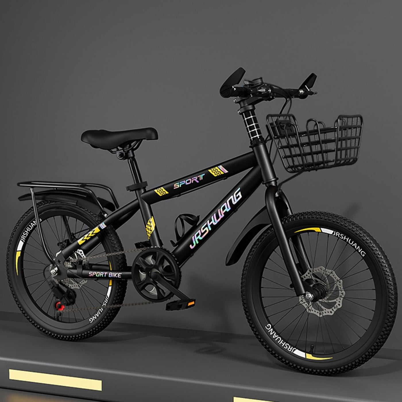 Mountainbike 24 Zoll 7 Gang Doppelscheibenbremse Carbonstahlrahmen Geeignet für Jungen und Mädchen Mit Einer Körpergröße Von 130 bis 175 cm A,22 inches