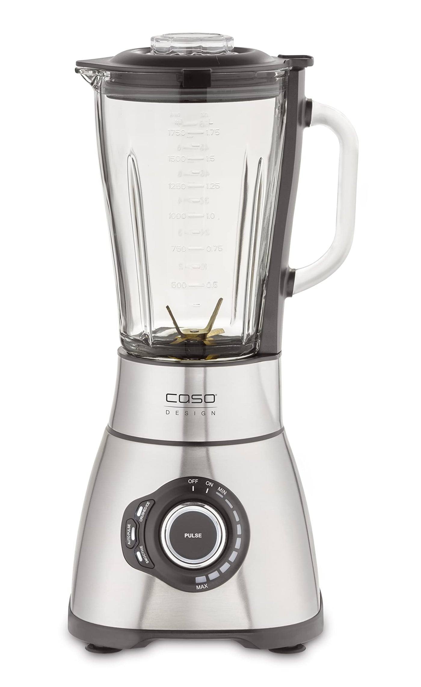CASO B 1800 PowerBlender, Standmixer,Testsieger Haus & Garten Test, für Milchshakes, Babybrei etc., 1800 Watt Motor, großer Mixbehälter (1,75 l), Edelstahlgehäuse