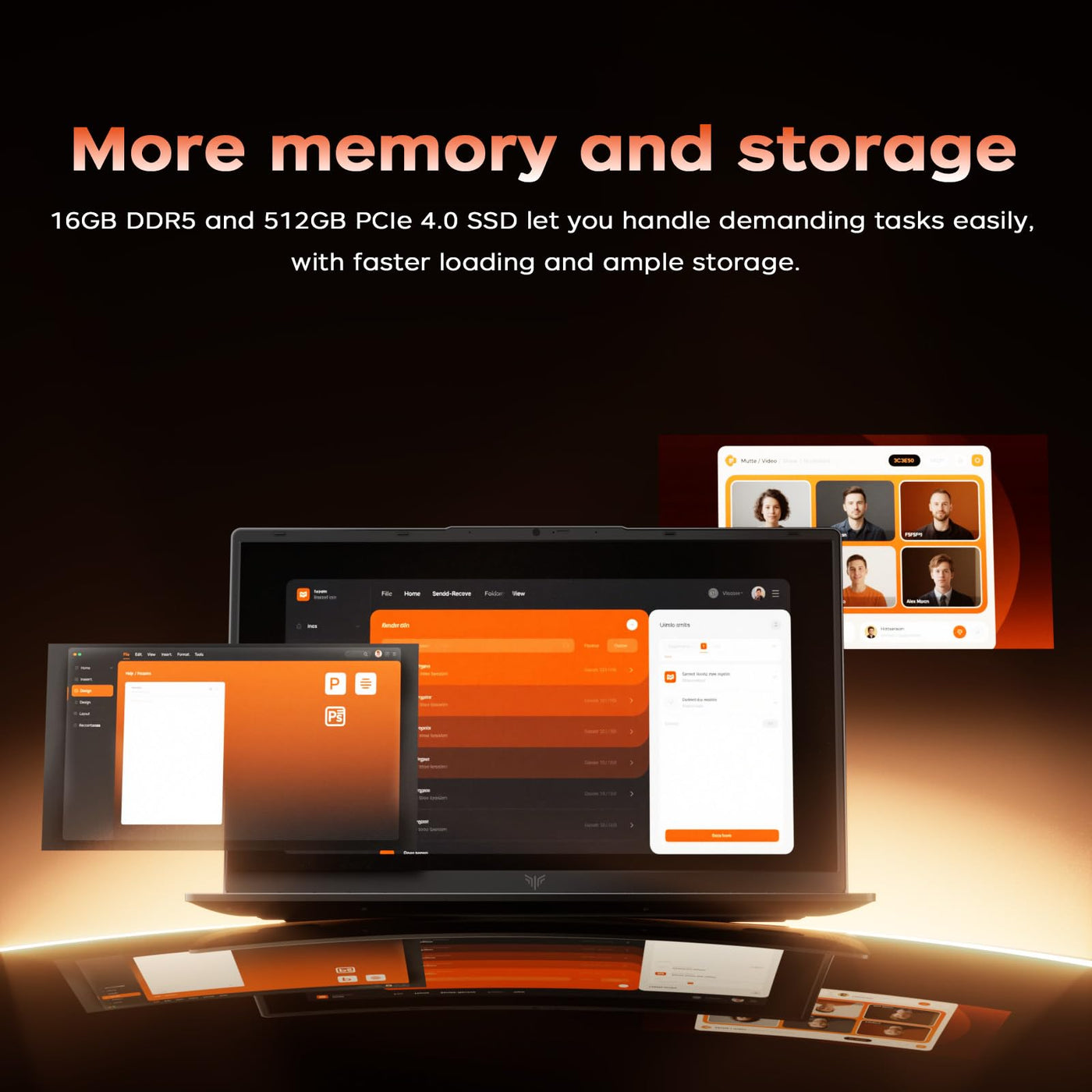 Tivique Gaming Laptop,15,6 Zoll Notebook,Ryzen 7 7730U 16-Thread CPU,bis zu 4.5GHz,16 GB RAM 512 GB SSD,NVMe PCIe 3.0,Unterstützt 4 TB SSD-Erweiterung,Gaming Laptops,Leichtgewicht,WiFi6, HDMI