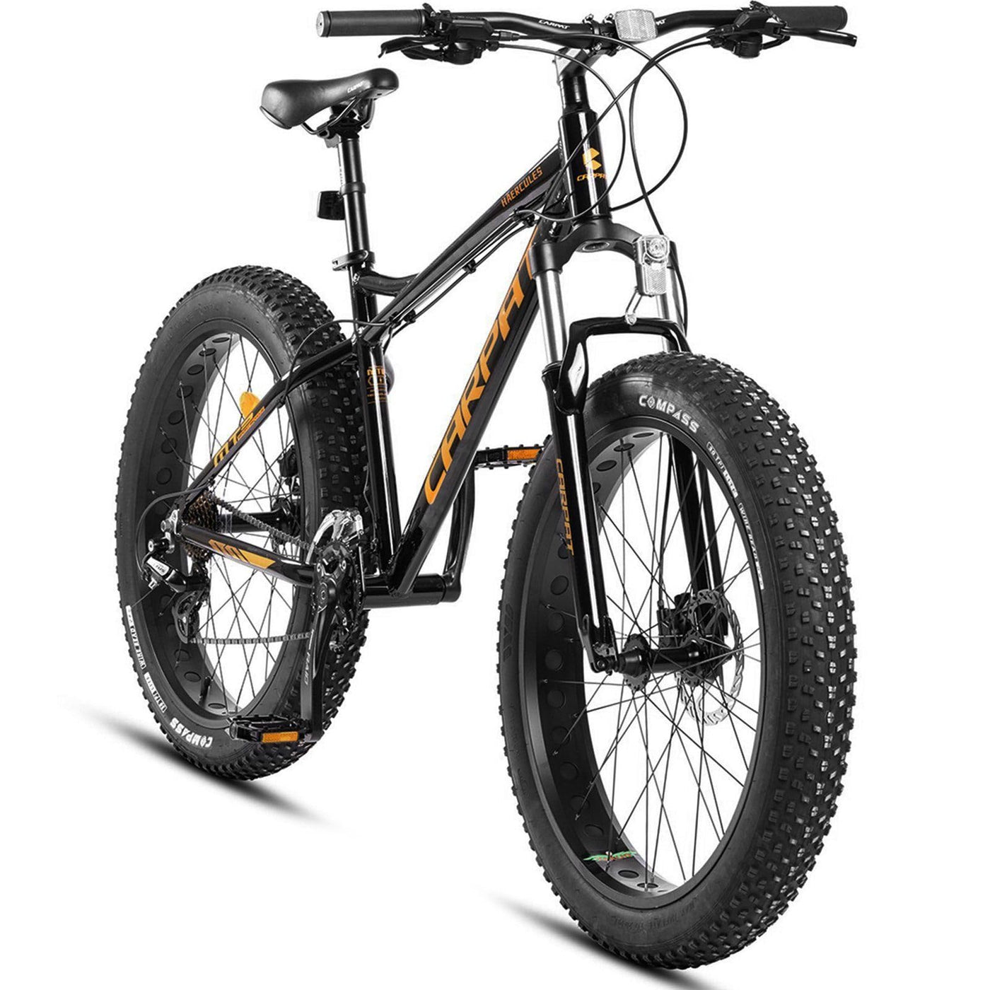 CARPAT SPORT Fatbike 26 Zoll Fat Tire 4.0 Hardtail MTB für Herren Damen und Jungen 7 Gang, Kettenschaltung, Alu-Rahmen Fahrrad, Fat Bike Mountainbike