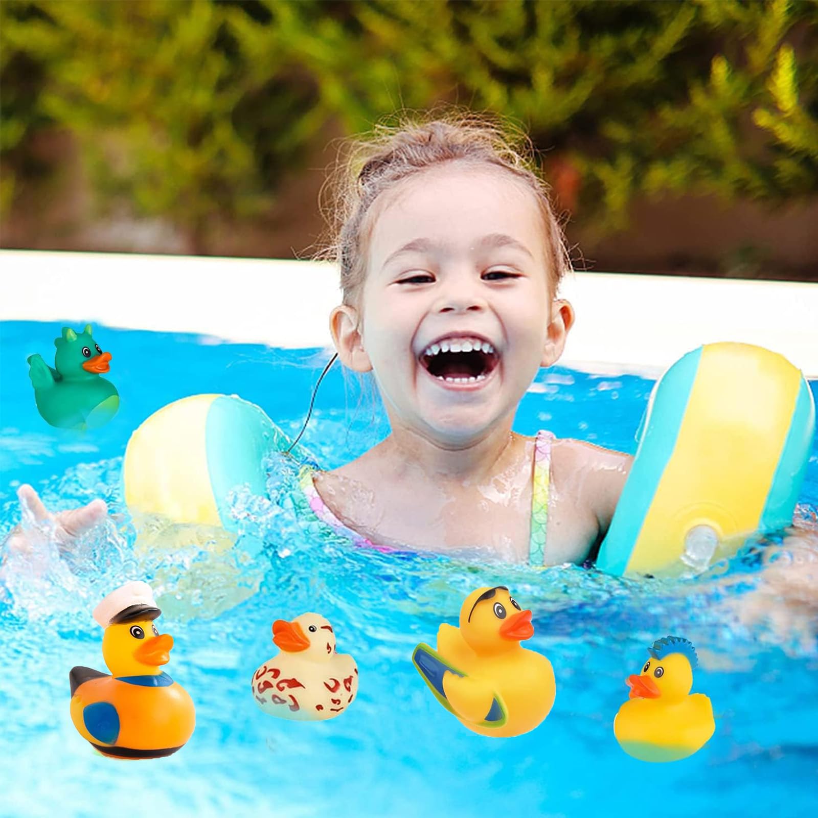 LUTER 12 Gummiente-Badeenten – Bunt, Schwimmend, In Verschiedenen Stilen – Für Babypartys, Geburtstage & Badespaß Wasserdichte Quietschente