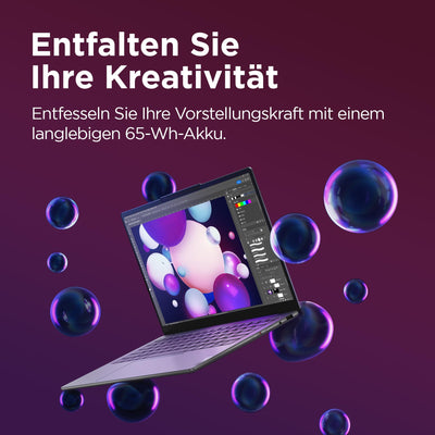 Lenovo Yoga Slim 7i AI Laptop | 14'' WUXGA OLED Display | Intel Core Ultra 7 | 32GB RAM | 1TB SSD | Intel Arc Grafik | Win11 | QWERTZ | Luna grau | Beleuchtete Tastatur | 3 Monate Premium Care