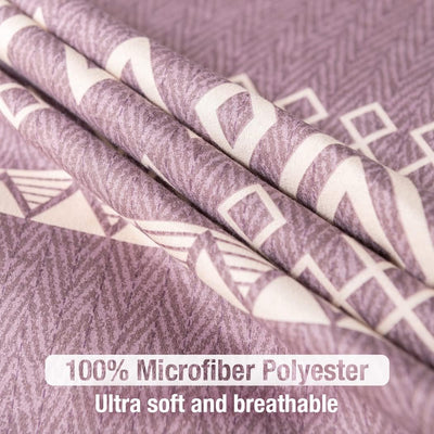 Lekesky Bohemian Bettwäsche 200x200 cm 3 Teilig - Bettbezug mit Reißverschluss und 2 Kissenbezug 80x80cm, Rosa