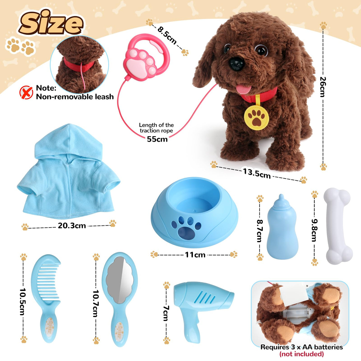 TONZE Hund Spielzeug Kinder Mit Leine Der Läuft und Bellt Spielzeug Ab 2 3 4 Jahre Mädchen Dog Spiel Interaktiver Laufender Hund Für Kinder Junge Mädchen 2 3 4 Jahre Geschenkideen