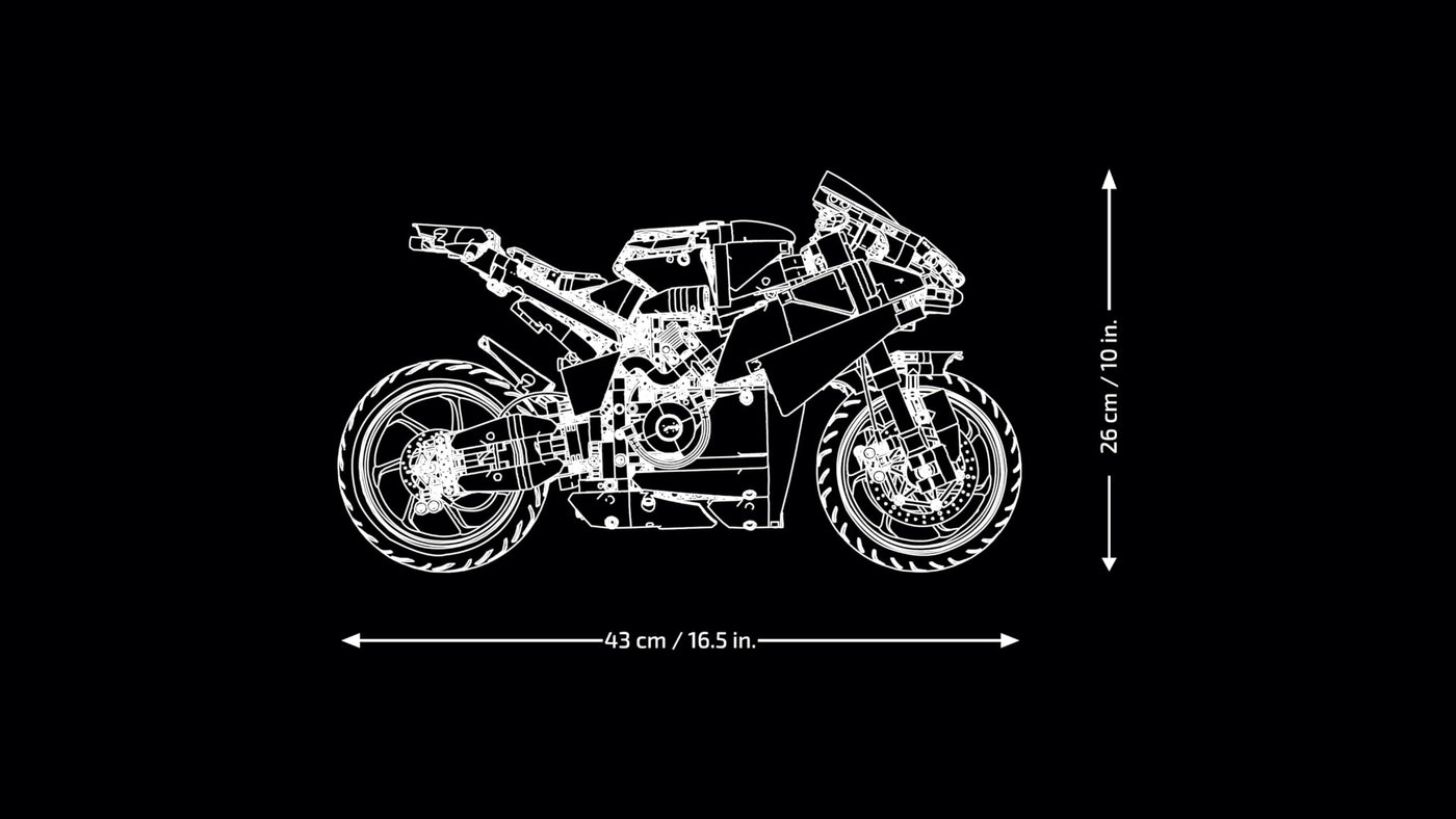 LEGO Technic Ducati Panigale V4 S Motorrad, baubares Motorradmodell, Bausets für Erwachsene, Männer und Frauen, ab 18 Jahren, Geschenkidee für Fans von Ducati und Motorrädern 42202