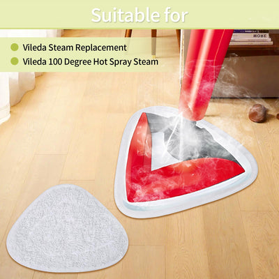 6 Ersatzbezug für V Steam Ersatzbezug Dampfreiniger Ersatz Microfaserbezügen V Wischmopp Bodenwischer Spray Steam Tücher Ersatzbezüge Weiß