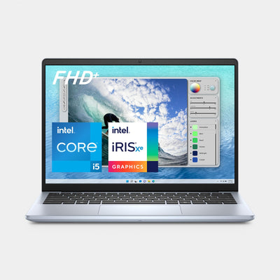 Dell Inspiron 14 5440 Laptop 14" 16:10 FHD+ Display, Intel Core i5-1334U, 16GB RAM, 512GB SSD, Intel Iris Xe, Windows 11 Home, Fingerprint Reader, Hintergrundbeleuchtung – Deutsch (QWERTZ), Ice Blue