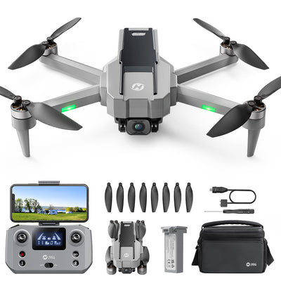 Holy Stone HS440G Drohne mit 4K Kamera für Erwachsene, 23 Min. Lange Flugzeit, Bürstenloser Motor, GPS Follow Me, Auto Rückkehr, 5G FPV Übertragung, Faltbare Kameradrohne unter 249 g für Anfänger, C0