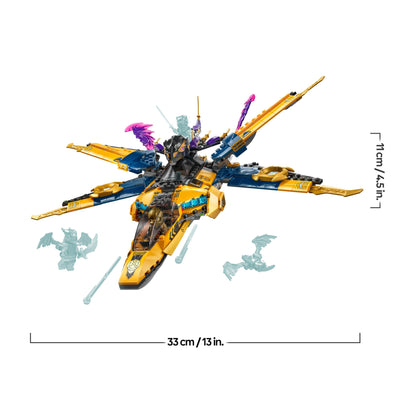 LEGO NINJAGO Ras und Arins Super-Sturmflieger - Spielzeug mit Drohne, Shootern, Klingen und Triebwerken - Inkl. 3 Minifiguren für Ninja Rollenspiele - Bauset für Jungen und Mädchen ab 8 Jahren 71833