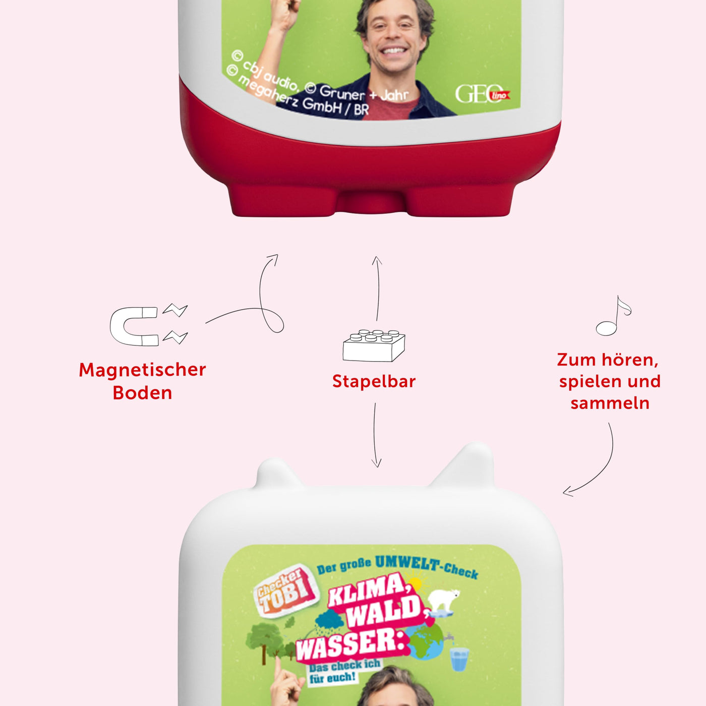 tonies Clever 4er Set Checker Tobi für Deine Toniebox, Wissens-Hörspiel für Kinder ab 8 Jahren, Spielzeit ca. 223 Minuten