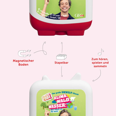 tonies Clever 4er Set Checker Tobi für Deine Toniebox, Wissens-Hörspiel für Kinder ab 8 Jahren, Spielzeit ca. 223 Minuten