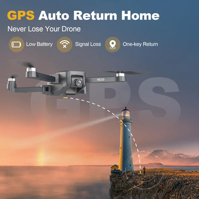Drohne GPS Professional mit 4K Kamera Adult,Follow Me RC Drohnes GPS Auto Return Home,Drohne Beginner Lange Flugzeit Bürstenlose im Kreisflug,Alarm Bei Niedrigem Batteriestand,Unter 249g