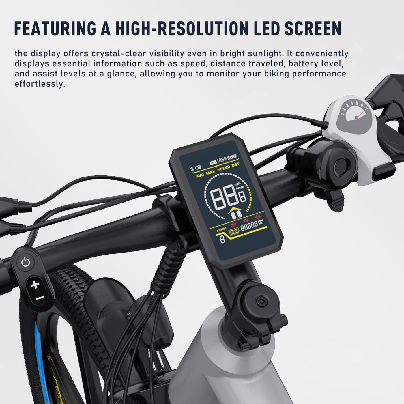 COLORWAY E Bike Herren Damen Elektrofahrräder 26 x 2,35 Zoll 250W Motor 36V 12Ah herausnehmbarer Akku EBike, Höchstgeschwindigkeit 25 km/h, E Mountainbike Ausdauer 35-90KM