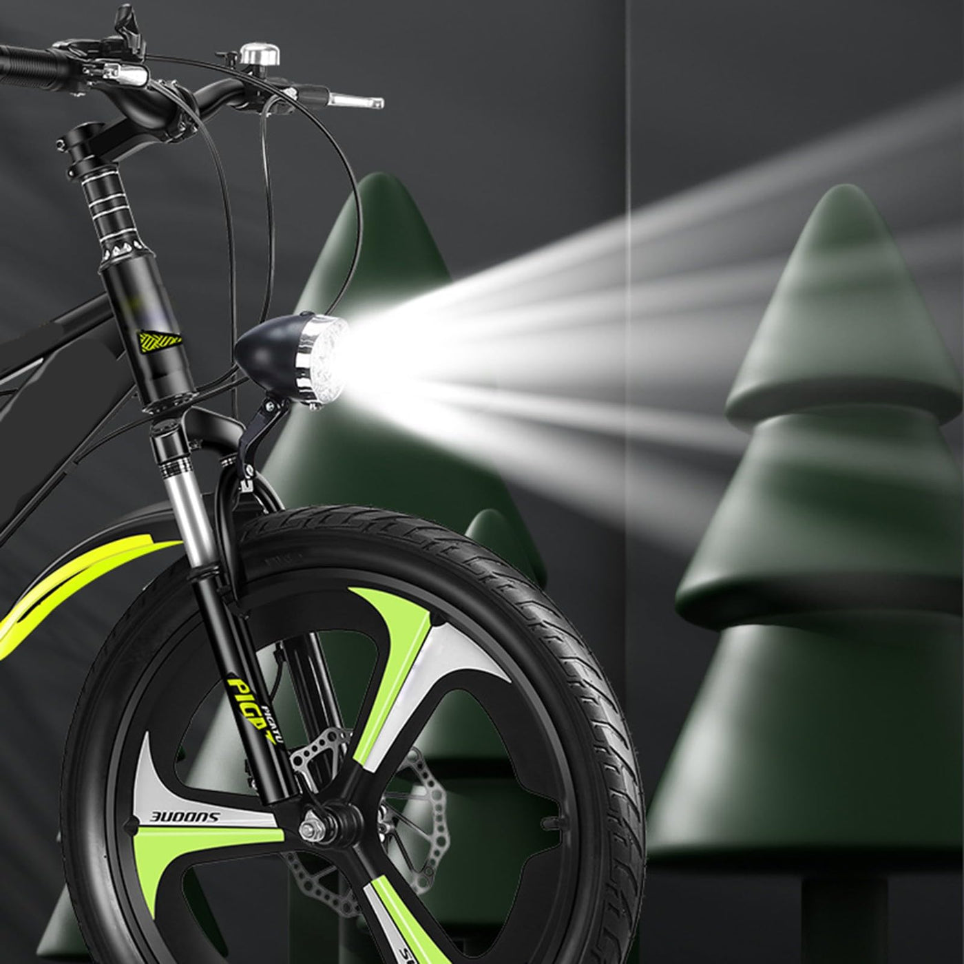 Mountainbike 24 Zoll 6 Gang Doppelscheibenbremse Doppelstoßdämpfer Jugendsportrad C,22-inch