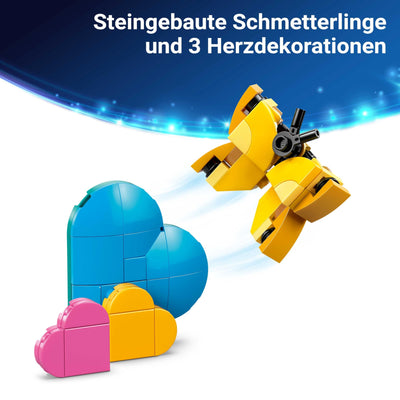 LEGO | Disney Angel - Lilo & Stitch Spielzeug - Spielset zum Bauen mit 3 Herzballons & 1 Schmetterling – Kreative Deko - Geschenk für Mädchen, Jungen ab 9 Jahre und Erwachsene Fans – 43257