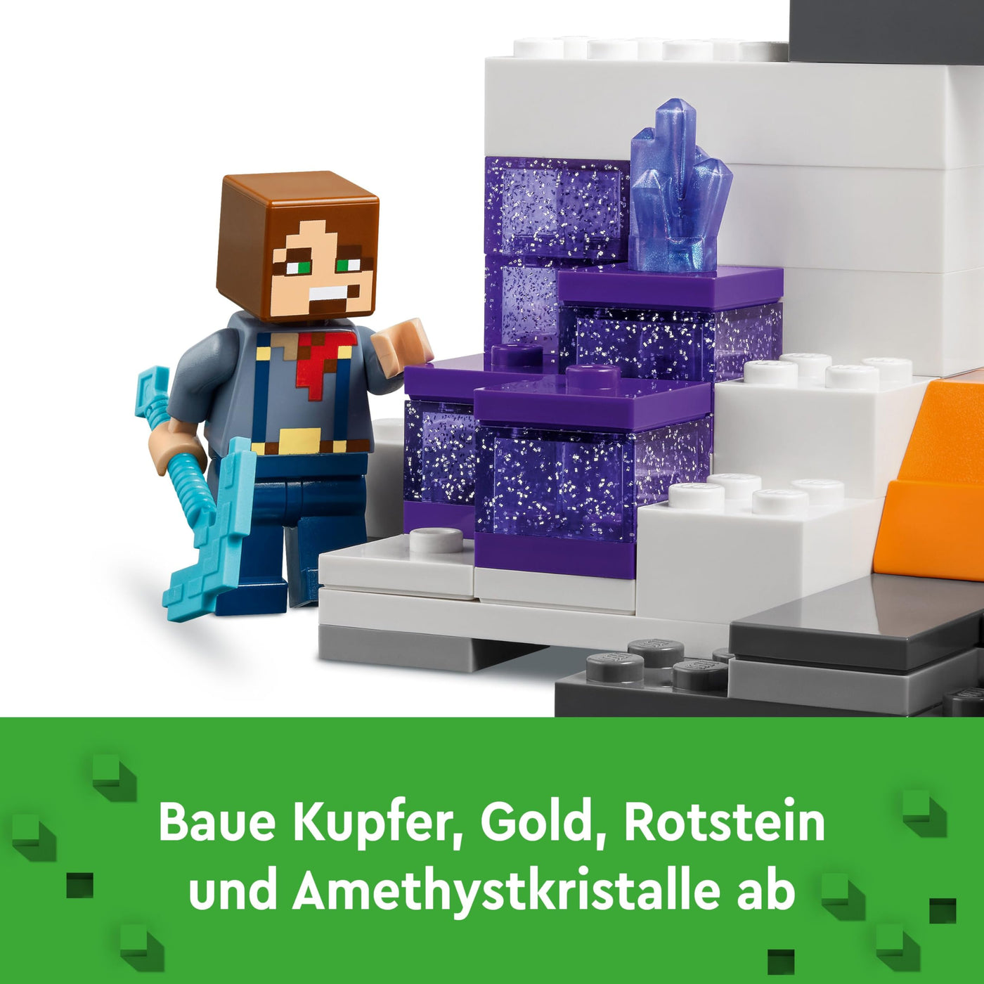 LEGO Minecraft Die Mine in den Badlands -Interaktives Spielzeug mit Forscher-, Creeper- und Spinnen Figuren sowie einer TNT-Explosionsfunktion - Gamer Geschenk für Jungen & Mädchen ab 8 Jahren - 21263