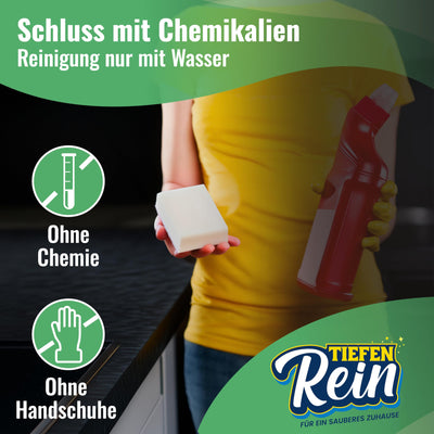 Schmutzradierer Pro 6 Stück - Neu: Radierschwamm mit 2,5X höherer Haltbarkeit | extra langlebiger Zauberschwamm | Magic Eraser Schwamm entfernt Schmutz an Wand, auf Schuhen, in der Küche und Bad