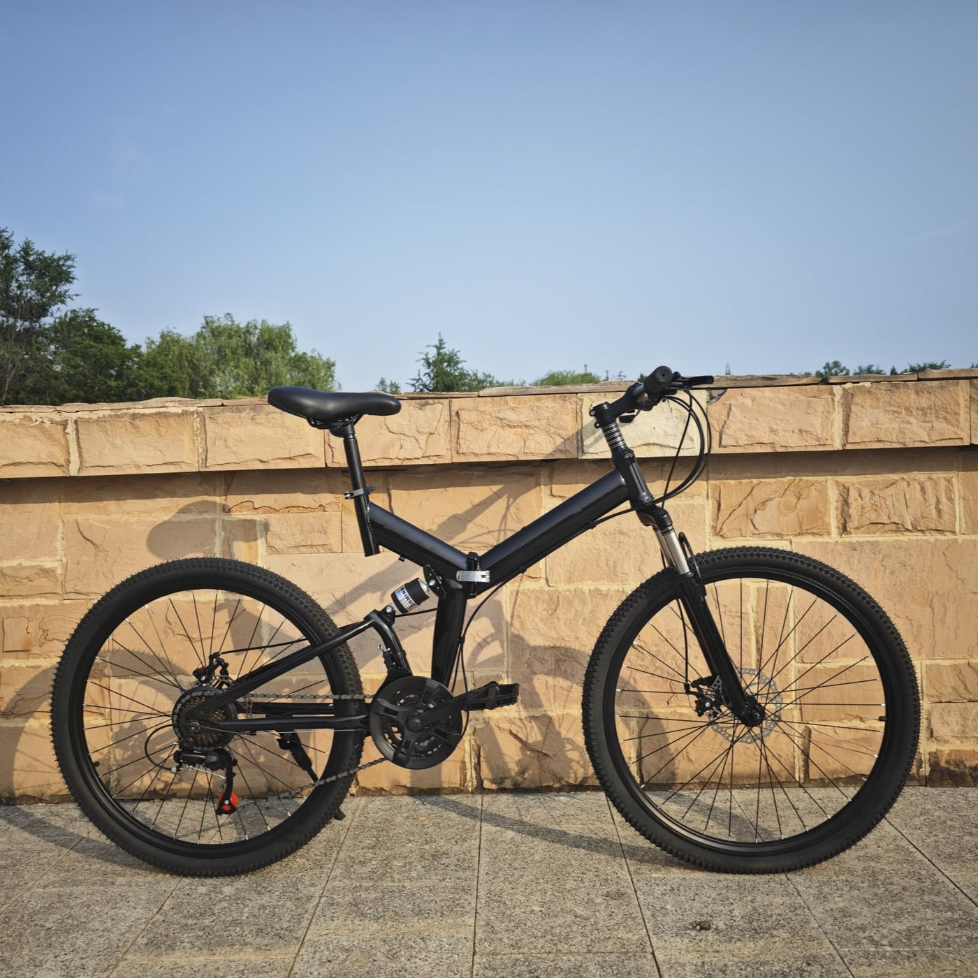 Charocean Mountainbike 26 Zoll Fahrrad Herren Fahrräder 21 Gang-Schaltung Mountain Bike Vollfederung Klapprad mit Scheibenbremse, Fahrrad für Jungen Herren und Damen