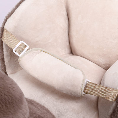 Spielwerk® Schaukeltier Faultier mit Babyfaultier inkl. Sound Effekt Sicherheitsgurt Plüsch Schaukel Wippe Kinder Baby Spielzeug Balancetraining besonders weich Schaukelpferd