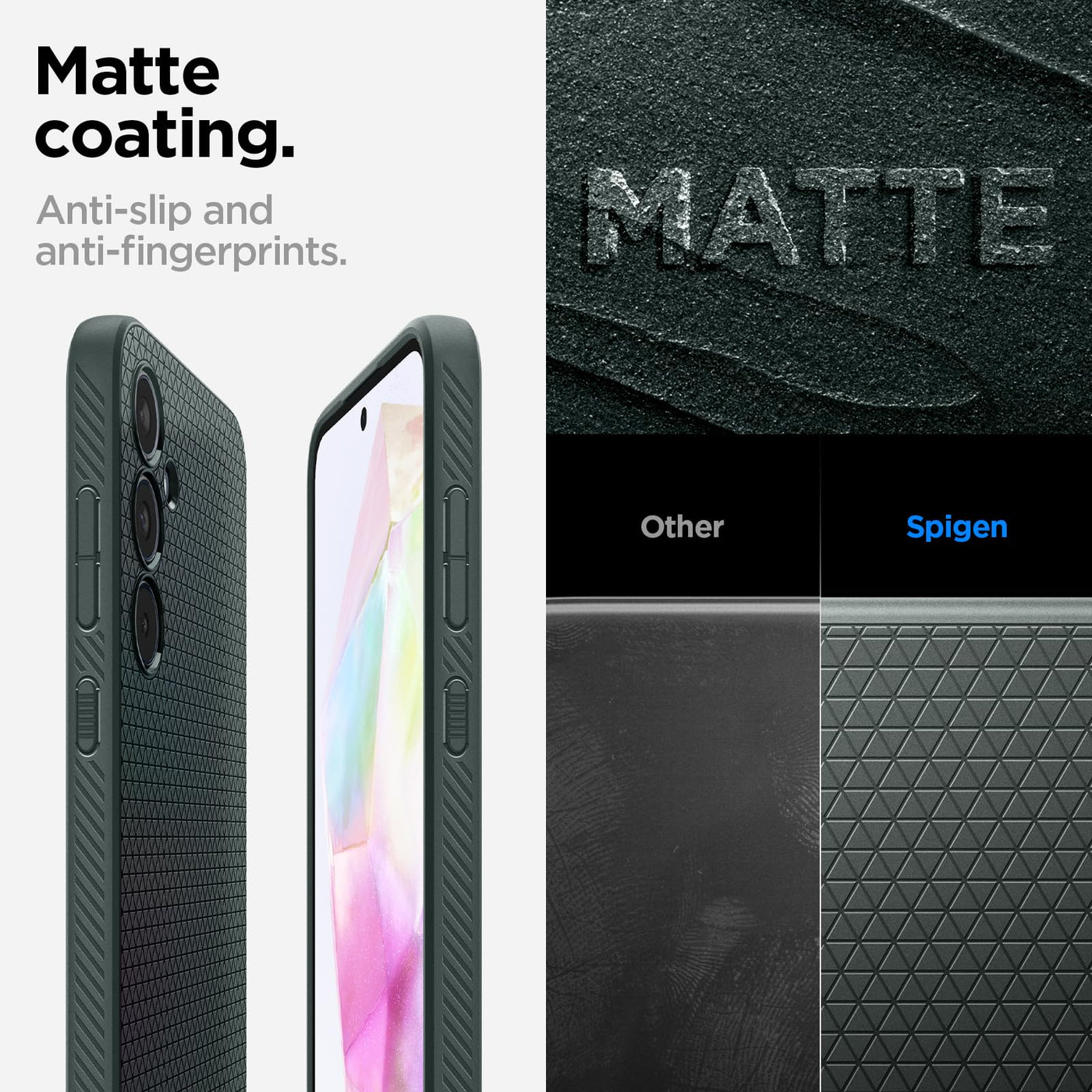 Spigen Liquid Air Hülle Kompatibel mit Samsung Galaxy A35 5G -Grün