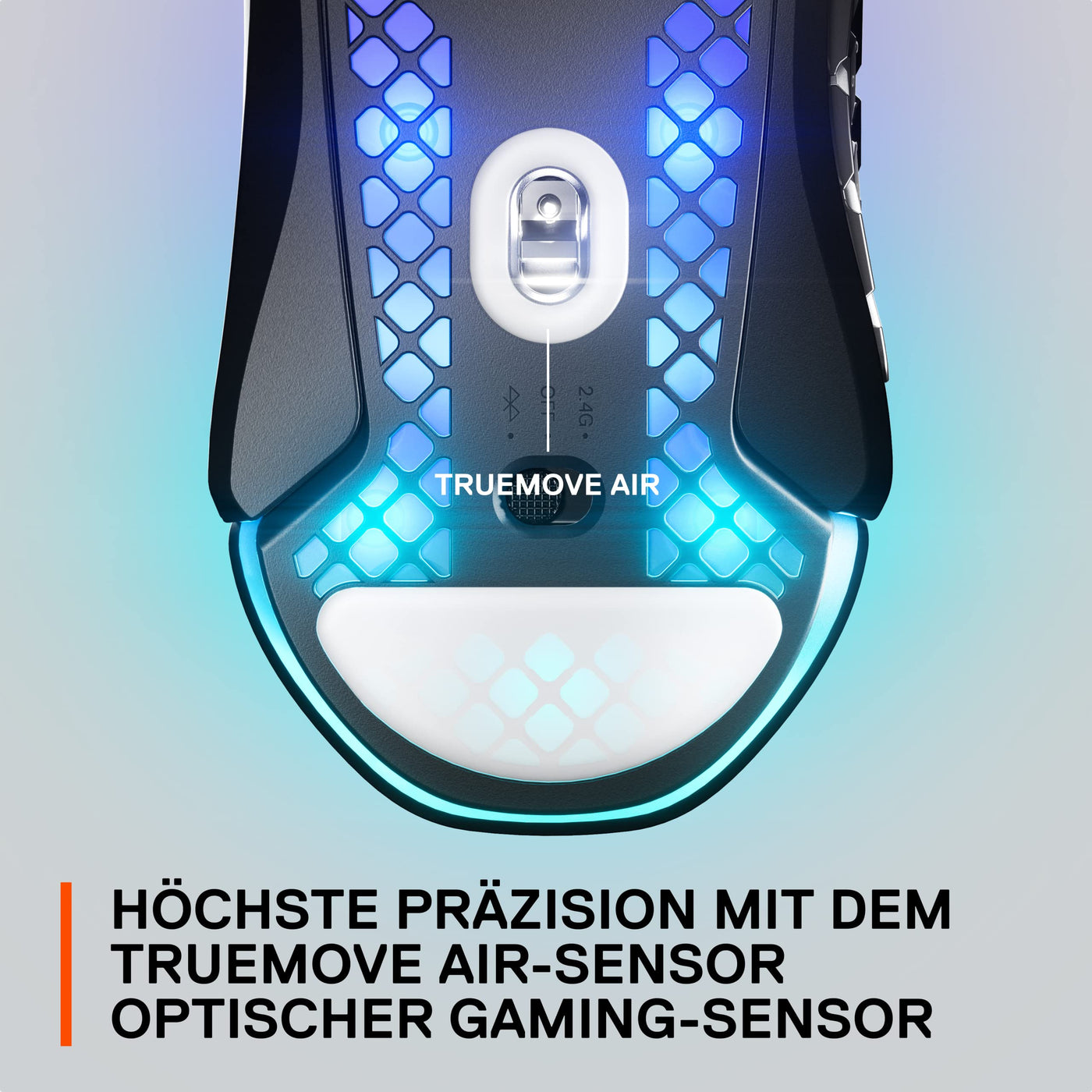 SteelSeries Aerox 9 Wireless - RGB Gaming-Mouse mit Öffnungen in der Oberfläche - Federleichtes, wasserabweisendes Design - 18 Tasten - Bluetooth/2,4 GHz – Optischer TrueMove Air-Sensor mit 18.000 DPI