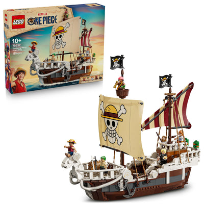 LEGO ONE Piece - Das Piratenschiff Flying Lamb (Going Merry) - Spielset mit 5 Minifiguren - inkl. Ruffy, Zoro & Nami - Spielzeug zum Bauen - Geschenk für Jungen, Mädchen & Fans ab 10 Jahren - 75639
