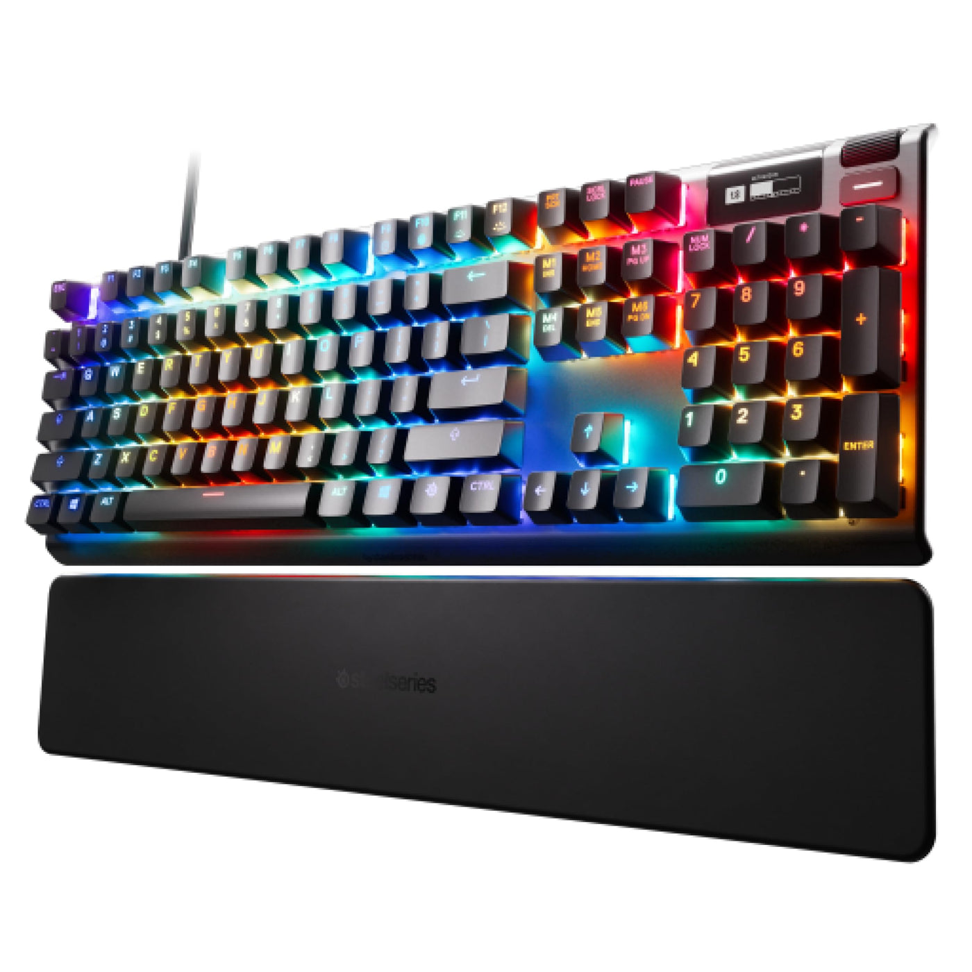 SteelSeries Apex Pro HyperMagnetic Gaming-Tastatur – Die schnellste Tastatur der Welt – Anpassbares Ansprechverhalten – OLED-Bildschirm – RGB – USB-Passthrough – Deutsches Tastatur (QWERTZ)