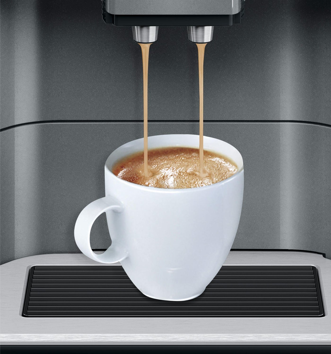 Siemens EQ.6 plus s100 TE651209RW Kaffevollautomat, Menüsprache nicht auf Deutsch, Polycarbonate, 1.7 liters, Schwarz, Titan
