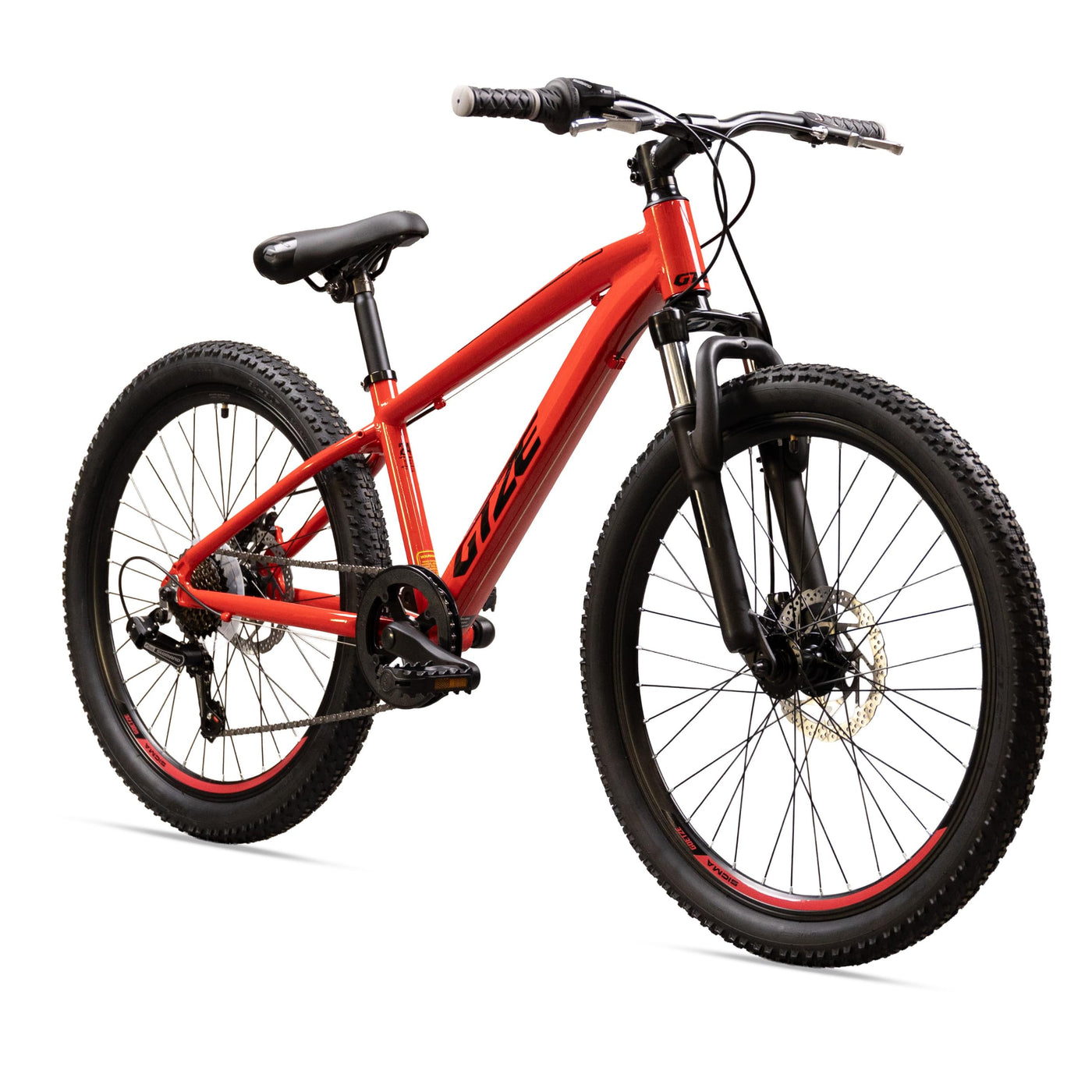Goetze Sigma 26 x 2.10 Zoll Jugendfahrrad | MTB Hardtail | 7-Gang Kettenschaltung mit Drehgriff | Mechanische Scheibenbremsen | Aluminiumrahmen 15" | Federgabel | ab 145 cm Körpergröße