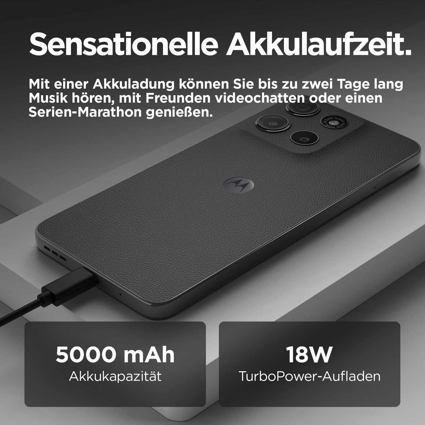 Motorola Moto g15 Smartphone (6,72"-FHD+-Display, 50-MP-Kamera, 4 GB / 128 GB, 5200 mAh, Android 15) Sunrise Orange, inkl. Schutzcover [Exklusiv bei Amazon]