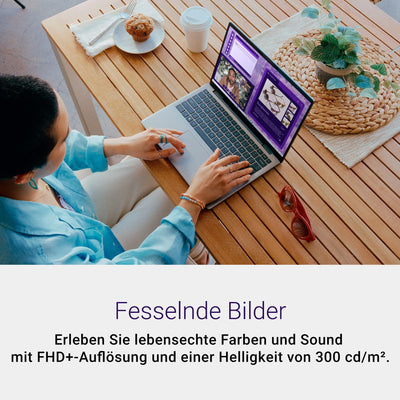 Dell Inspiron 14 (5441) Copilot+ PC Laptop 14 Inch FHD+ Display 60 Hz, Qualcomm Snapdragon X Plus, 16GB RAM, 512GB SSD, Qualcomm Adreno, Windows 11 Home, German QWERTZ Backlit AI Keyboard, Titanium