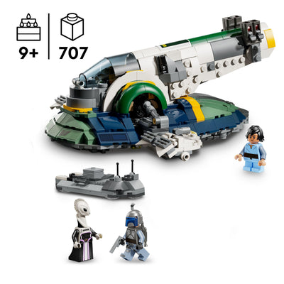 LEGO Star Wars: Angriff der Klonkrieger Jango Fetts Sternenschiff - Spielzeug für Jungen und Mädchen ab 9 Jahren - Kopfgeldjäger Minifiguren - Kreative DIY Deko - Geschenkidee für Kinder - 75433