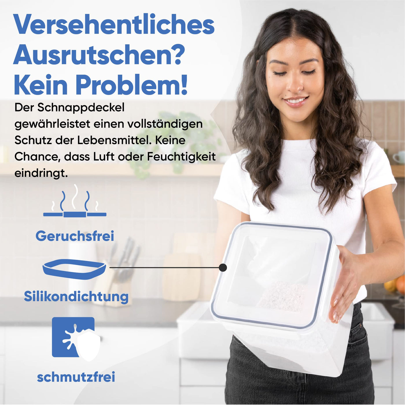 Chef’s Path 6,5L Groß Vorratsdosen Mit Deckel, BPA Frei Luftdichte Aufbewahrungsbox Küche, Fur Müsli Spaghetti Zucker Mehl Aufbewahrung, 2er Behälter, Kreidemarker und Etiketten