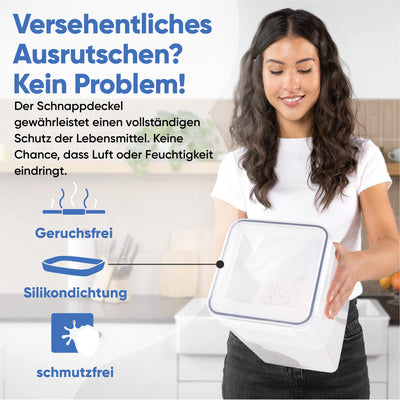 Chef’s Path 6,5L Groß Vorratsdosen Mit Deckel, BPA Frei Luftdichte Aufbewahrungsbox Küche, Fur Müsli Spaghetti Zucker Mehl Aufbewahrung, 2er Behälter, Kreidemarker und Etiketten