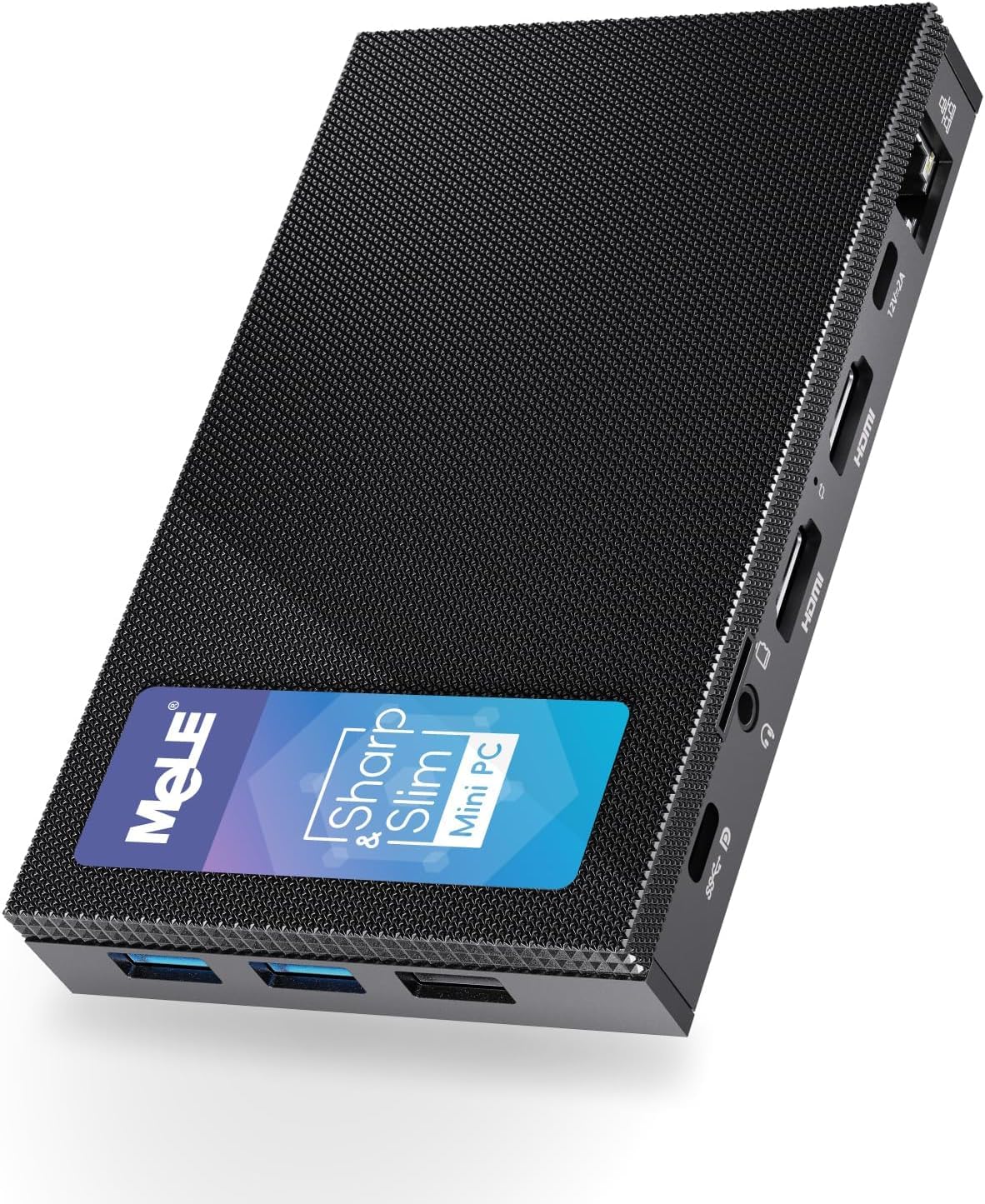 MeLE Mini-PC Quiter4C N100, ohne Betriebssystem, Lüfterloser PC 8GB/128GB, Multi-System-Unterstützung für Win/Linux/Ubuntu, 4K HDMI,USB-C PD3.0 mit voller Funktion, Kleiner Formfaktor für IoT