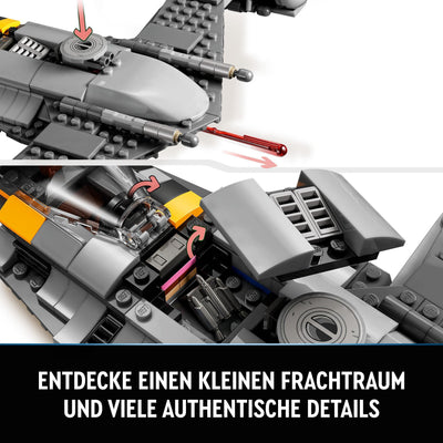 LEGO Star Wars Der N-1 Starfighter des Mandalorianers aus Das Buch von Boba Fett, Raumschiff-Spielzeug zum Bauen, Set mit 4 Charakteren inkl. Baby Yoda-Figur 75325