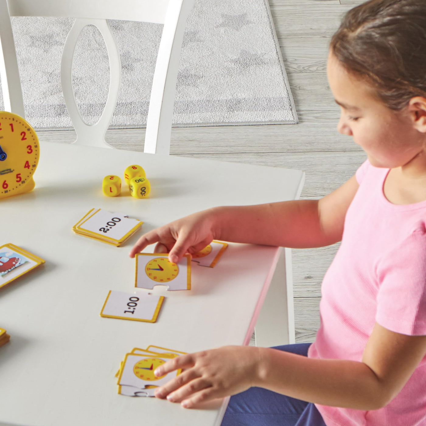 Learning Resources Spielset „Zeit“, lernuhr, lernuhr grundschule, lernuhr Kinder, uhrzeit Lernen Kinder, Uhr zum Lernen für Kinder, 3+