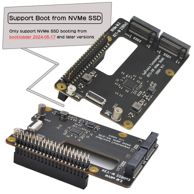 Geekworm X1004 Dual M.2 NVMe SSD Shield PCIe Peripheral Board for Raspberry Pi 5