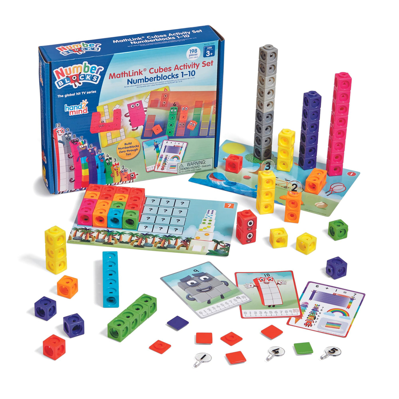 Learning Resources Numberblocks MathLink-Würfel 1-10 Aktivitätsset, Training vorschulischer Mathekenntnisse, Bauen, Lernen, Spielen – im Klassenzimmer und zu Hause, Ab 3 Jahren