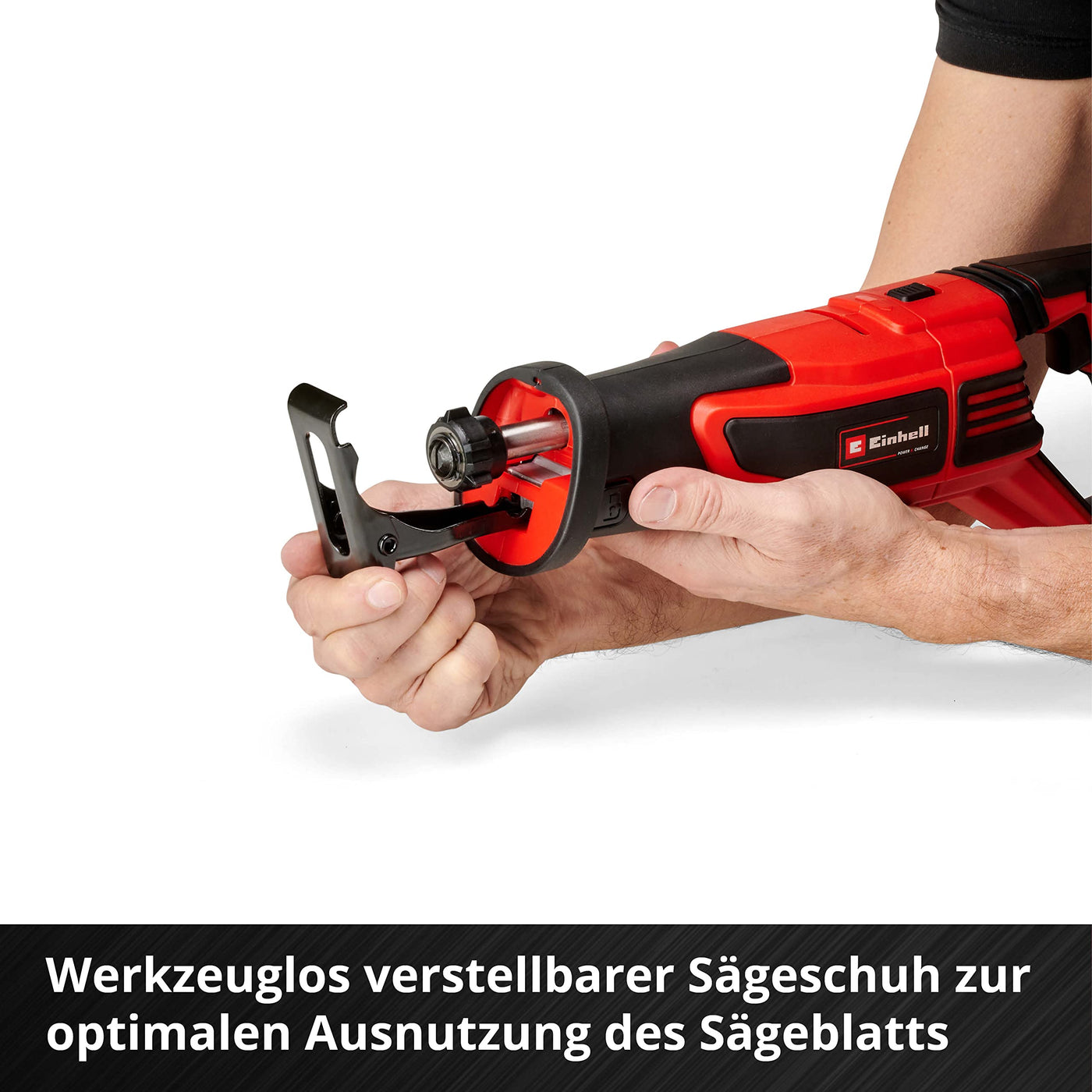 Einhell Professional Akku-Universalsäge TP-AP 18/28 Li BL-Solo Power X-Change (18 V, Brushless, 28 mm Hubhöhe, 2.500 min-1, 20 cm Schnitttiefe Holz, drehbarer Griff, ohne Akku)