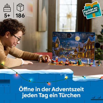 LEGO City Adventskalender 2025 - Weihnachten Spielzeug mit 24 Überraschungen - Zug, Auto & Traktor sowie 7 Minifiguren - Kalender zum Bauen - Geschenk für Jungen und Mädchen ab 5 Jahren – 60475