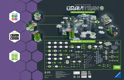 Ravensburger GraviTrax PRO Starter-Set Drop'n'Roll 27463 - Besonderes Starterset der PRO-Linie für Deine Kugelbahn Murmelbahn und Konstruktionsspielzeug ab 8 Jahre