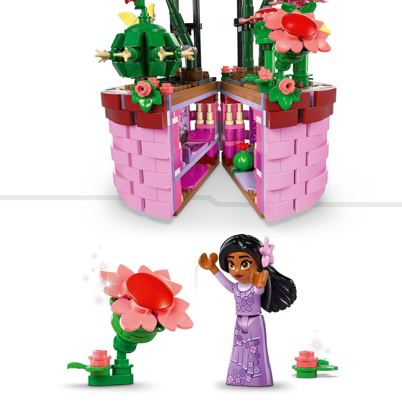 LEGO ǀ Disney Encanto Isabelas Blumentopf, Set für Kinder mit baubarer Spielzeug-Orchidee, Deko-Bausatz mit Mini-Puppe Einer Figur aus dem Film, Geschenk-Idee für Mädchen & Jungen ab 9 Jahren 43237