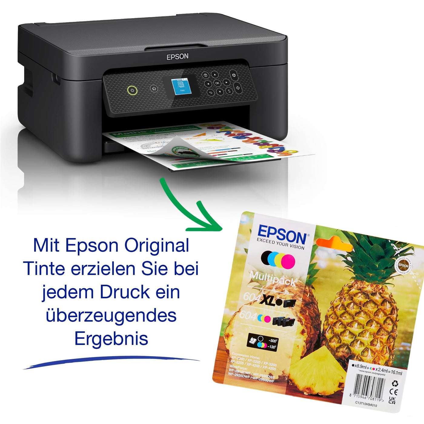 Epson Expression XP-3200 A4 kabelloser Multifunktionstintenstrahldrucker inkl. 3 Monaten kostenloser Tinte mit ReadyPrint Flex-Abo*