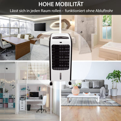 Syntrox Mobiles Klimagerät Air | Luftkühler mit Wasser | Verdunstungskühler, Lufterfrischer und Luftbefeuchter, mit Fernbedienung, gegen trockene Luft