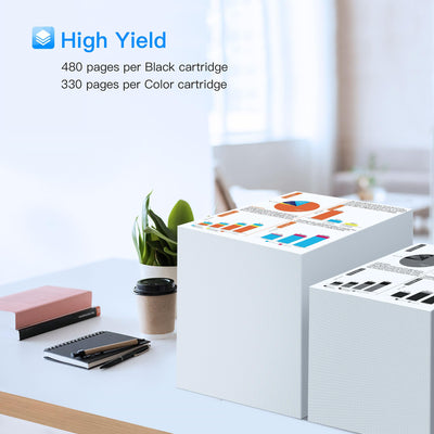 LxTek 302 XL Multipack Wiederaufbereitet Tintenpatrone Kompatibel für HP 302 Druckerpatronen 302XL für Envy 4525 4527 4520 Officejet 3831 3830 5230 5220 DeskJet 3630 2130 3636 (1 Schwarz, 1 Farbe)