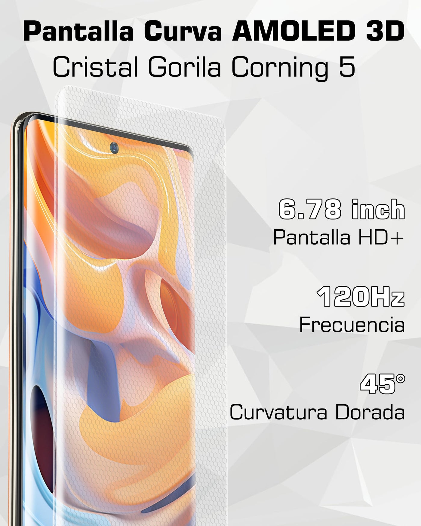 Ulefone Note 17 Pro Smartphone Ohne Vertrag, 24+256GB Android 13 Handys, 3D-gebogener Bildschirm 6,78 AMOLED-Kamera 108MP+32MP, 5050mAh/33W, Dual-SIM 4G/NFC/Fingerabdruck auf dem Bildschirm/GPS/OTG