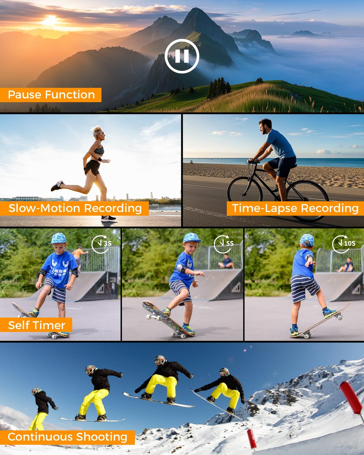 Videokamera 4K 60FPS Camcorder, 48MP 21X Digitalzoom Vlogging Kamera für YouTube, 3.0'' 270°Drehbarer Screen Vlog Camera, Video Kamera mit Externem Mikrofon, Fernbedienung, 64 GB Karte, 2 Batterien