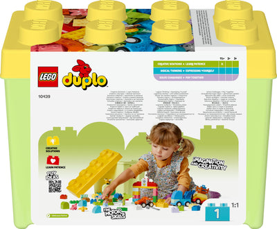 LEGO DUPLO Steinebox Autos und LKWs – Lernspielzeug für Jungen & Mädchen ab 1 Jahr – Spielzeug für Kleinkinder mit 1-2-3 Steinen, 2 Figuren und 3 Fahrzeugen zum Spielen und Bauen – Geschenk – 10439